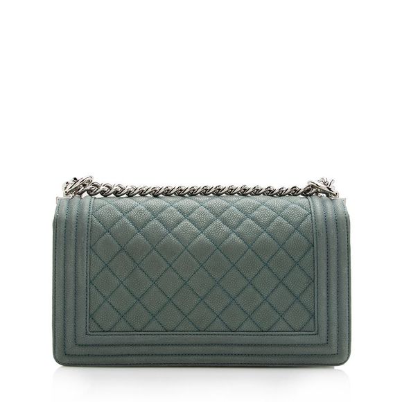 Chanel Matte Caviar Leather Old Medium Boy Bag - FINAL SALE - Picture 3 of 15
